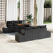 Tuinbankenset 7 st Zwart poly rattan