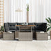 Tuinbankenset 7 st Grijs poly rattan