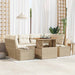 Tuinbankenset 7 st Beige poly rattan