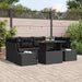 Tuinbankenset 7 st Zwart poly rattan