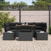 Tuinbankenset 7 st Zwart poly rattan