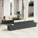 Tuinbankenset 8 st Zwart poly rattan