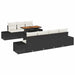 Tuinbankenset 8 st Zwart poly rattan