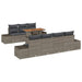 Tuinbankenset 8 st Grijs poly rattan