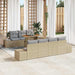 Tuinbankenset 8 st Beige poly rattan