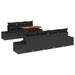 Tuinbankenset 8 st Zwart poly rattan