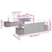 Tuinbankenset 8 st Zwart poly rattan