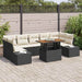 Tuinbankenset 8 st Zwart poly rattan