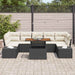 Tuinbankenset 8 st Zwart poly rattan