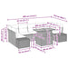Tuinbankenset 8 st Zwart poly rattan