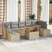 Tuinbankenset 8 st Beige poly rattan