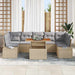 Tuinbankenset 8 st Beige poly rattan