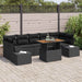 Tuinbankenset 8 st Zwart poly rattan