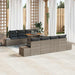 Tuinbankenset 9 st Grijs poly rattan