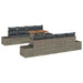 Tuinbankenset 9 st Grijs poly rattan