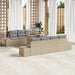Tuinbankenset 9 st Beige poly rattan