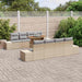 Tuinbankenset 9 st Beige poly rattan