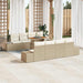 Tuinbankenset 9 st Beige poly rattan