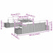 Tuinbankenset 9 st Beige poly rattan