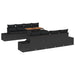 Tuinbankenset 9 st Zwart poly rattan