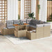 Tuinbankenset 9 st Beige en Grijs