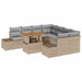 Tuinbankenset 9 st Beige en Grijs