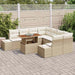 Tuinbankenset 9 st Beige en Crème