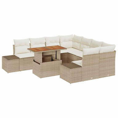 Tuinbankenset 9 st Beige en Crème