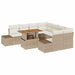 Tuinbankenset 9 st Beige en Crème