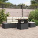 Tuinbankenset 6 st Zwart poly rattan