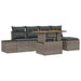 Tuinbankenset 6 st Grijs poly rattan