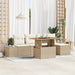 Tuinbankenset 6 st Beige poly rattan