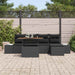 Tuinbankenset 6 st Zwart poly rattan