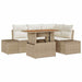 Tuinbankenset 5 st Beige en Crème