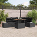 Tuinbankenset 6 st Zwart poly rattan
