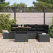 Tuinbankenset 6 st Zwart poly rattan