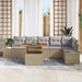 Tuinbankenset 7 st Beige en Grijs