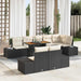 Tuinbankenset 9 st Zwart poly rattan