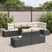 Tuinbankenset 9 st Zwart poly rattan