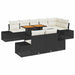 Tuinbankenset 9 st Zwart poly rattan