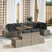 Tuinbankenset 9 st Grijs poly rattan
