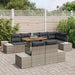 Tuinbankenset 9 st Grijs poly rattan