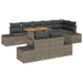 Tuinbankenset 9 st Grijs poly rattan