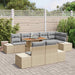 Tuinbankenset 9 st Beige poly rattan