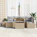 Tuinbankenset 7 st Beige en Grijs