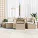 Tuinbankenset 7 st Beige en Crème