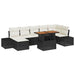 Tuin Sofa Set 8 st Zwart en Crème