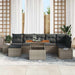 Tuin Sofa Set 8 st Grijs en Bruin
