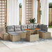 Tuin Sofa Set 8 st Beige en Grijs