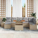 Tuin Sofa Set 8 st Beige en Grijs